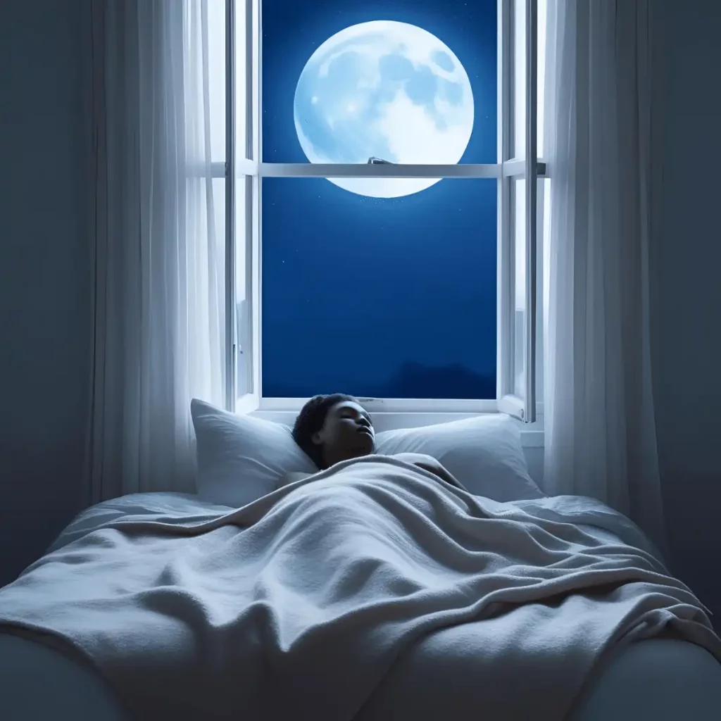 une personne endormie paisiblement dans son lit